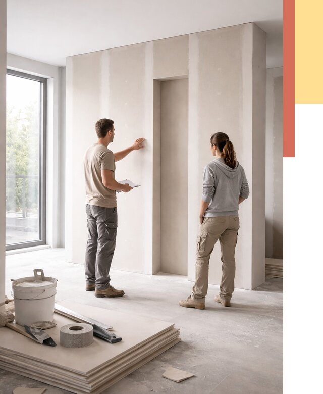 Зонирующая перегородка из гипсокартона в Альметьевске от 2906 руб. под ключ | ОТДЕЛОЧНИК-Льм