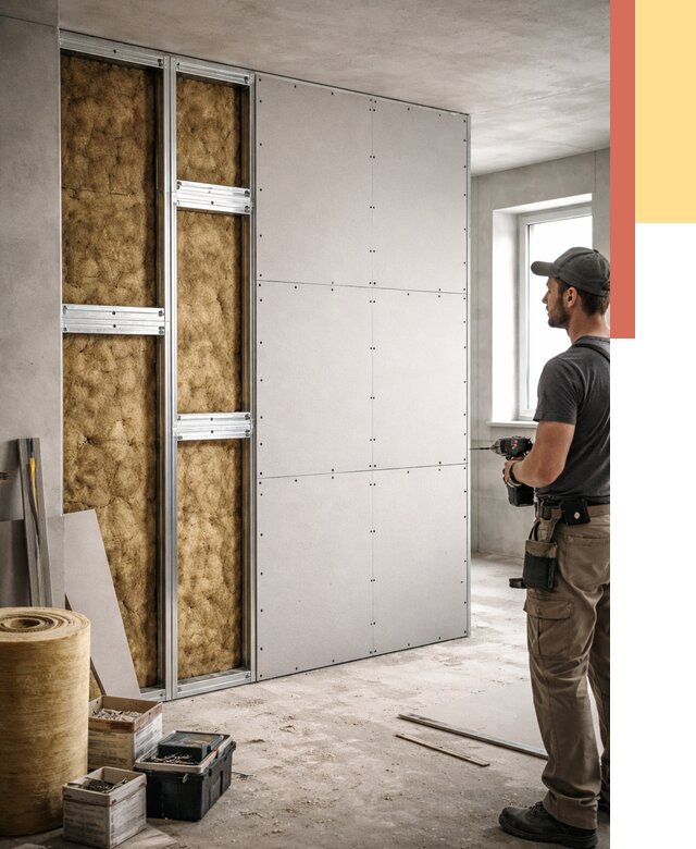 Усиленная перегородка под навеску в Альметьевске от 13286 руб. — монтаж под ключ | ОТДЕЛОЧНИК-Льм