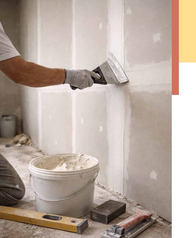 Шпаклевка перегородок из гипсокартона в Альметьевске от 2595 руб. — услуги ОТДЕЛОЧНИК-Льм