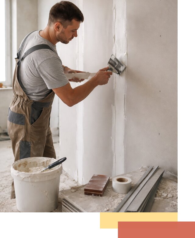 Шпаклевка перегородок из гипсокартона в Альметьевске качественно и быстро