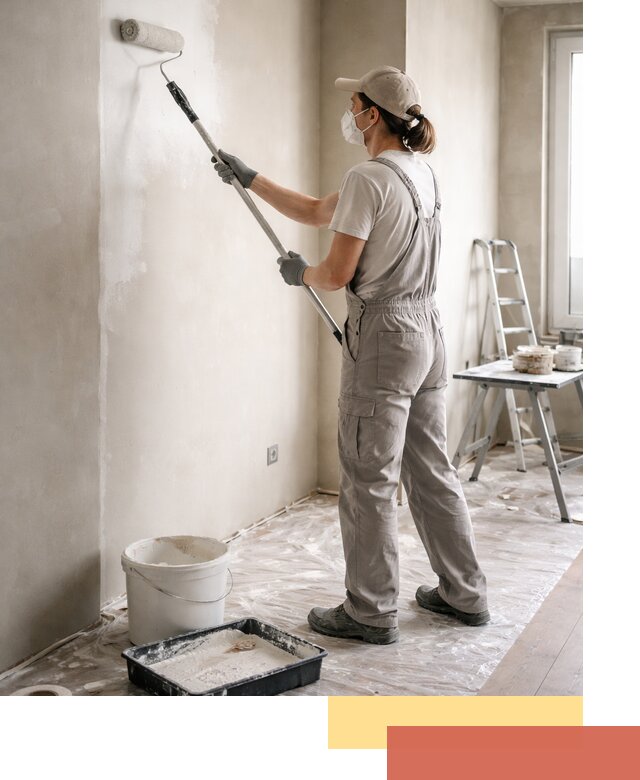 Покраска перегородок из гипсокартона в Альметьевске качественно и недорого