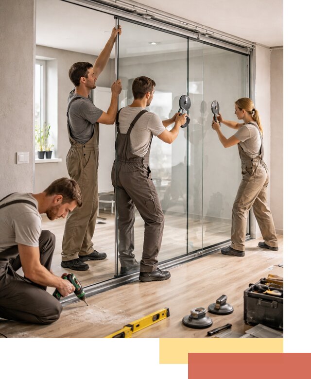 Изготовление стеклянных перегородок на заказ в Альметьевске