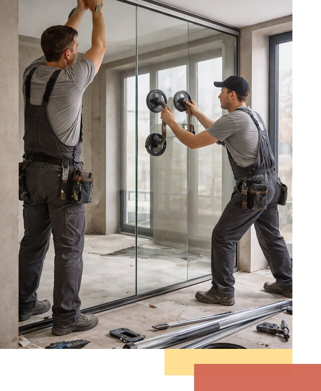 Цельностеклянные перегородки под ключ в Альметьевске