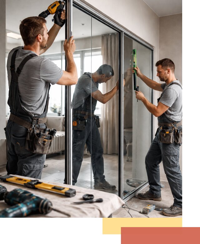 Каркасные стеклянные перегородки под ключ в Альметьевске