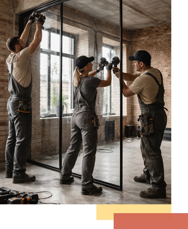 Стеклянные перегородки лофт — изготовление и монтаж в Альметьевске