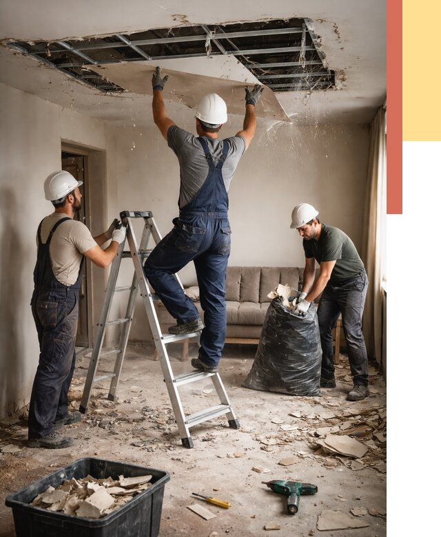 Демонтаж гипсокартонного потолка в Альметьевске от 436 руб. за м2 — ОТДЕЛОЧНИК-Льм