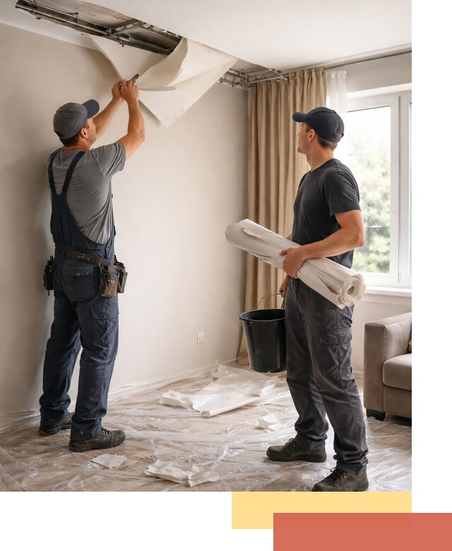 Демонтаж натяжного потолка в Альметьевске быстро и аккуратно