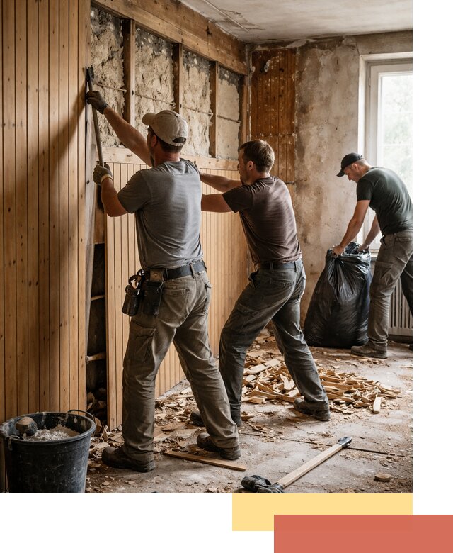 Демонтаж вагонки и вывоз материалов в Альметьевске