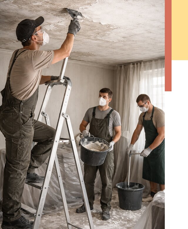 Удаление побелки с потолка в Альметьевске от 2595 руб. быстро и недорого | ОТДЕЛОЧНИК-Льм