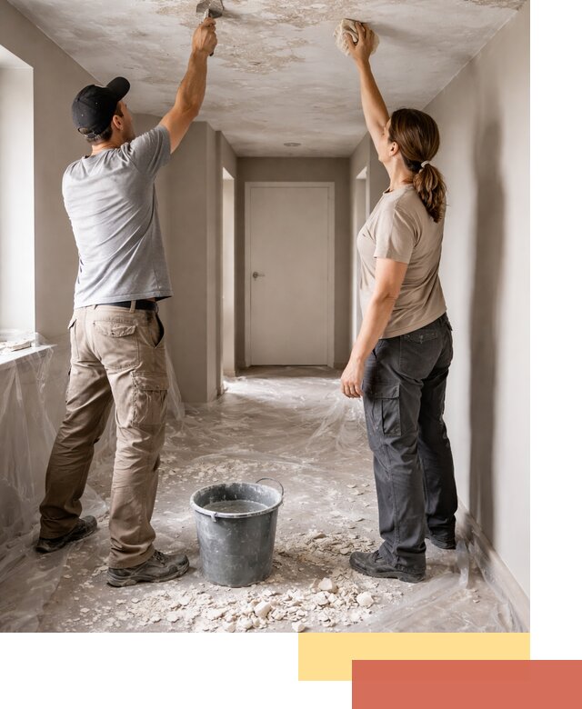 Удаление побелки с потолка в Альметьевске — быстро и аккуратно