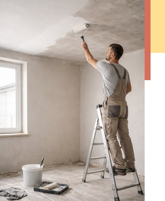 Грунтовка потолка в Альметьевске от 2595 руб. — быстро и недорого | ОТДЕЛОЧНИК-Льм