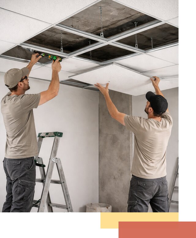 Монтаж потолка Армстронг под ключ в Альметьевске