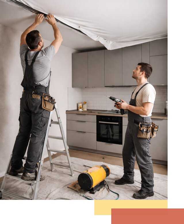 Монтаж натяжного потолка на кухне в Альметьевске