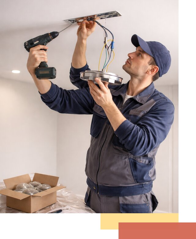 Установка люстры в натяжной потолок в Альметьевске