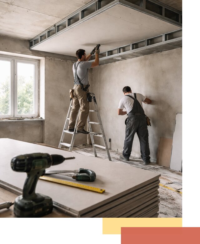 Двухуровневый потолок из гипсокартона в Альметьевске