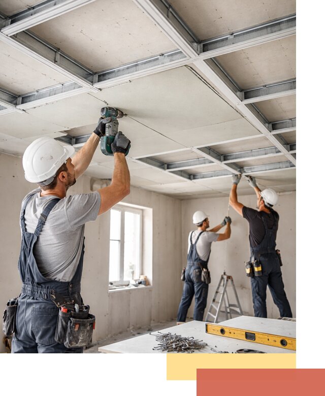 Кессонный потолок из гипсокартона под ключ в Альметьевске