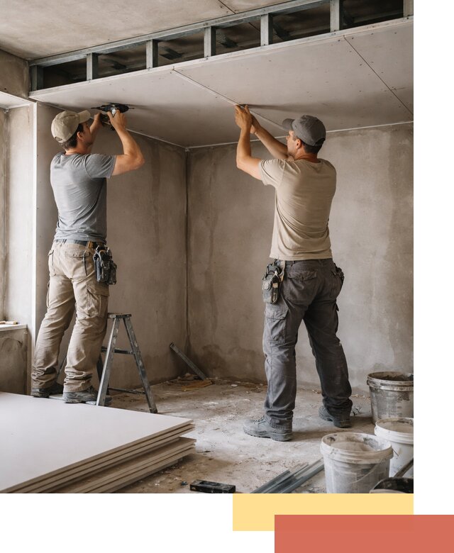 Короб из гипсокартона на потолке под ключ в Альметьевске