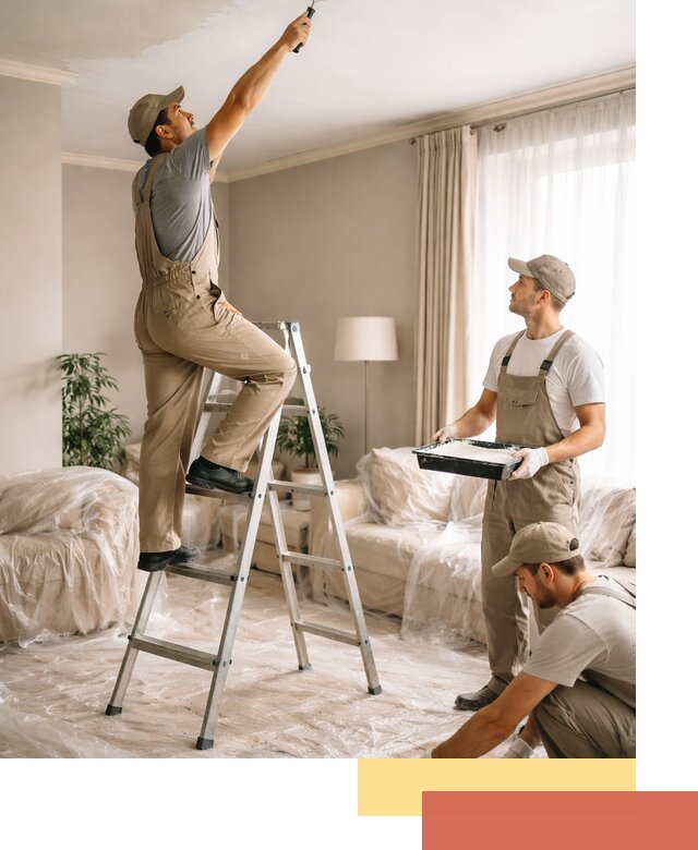 Покраска потолков акриловой краской в Альметьевске качественно и быстро