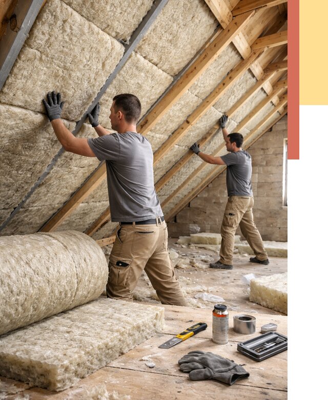 Утепление потолка минватой в Альметьевске от 1505 руб. — быстро и недорого | ОТДЕЛОЧНИК-Льм