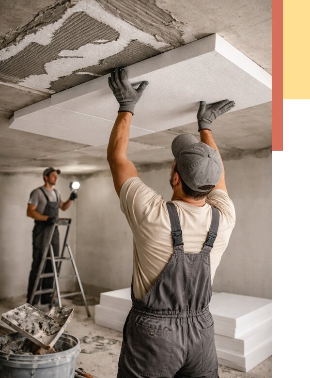 Утепление потолка пенопластом в Альметьевске от 4671 руб/м2 — недорого и быстро | ОТДЕЛОЧНИК-Льм