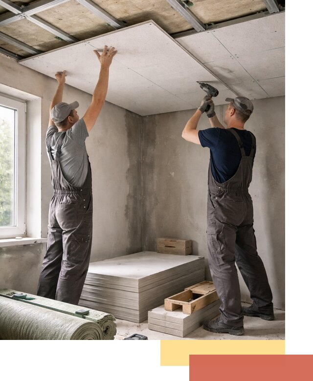 Шумоизоляция потолка панелями ЗИПС в Альметьевске